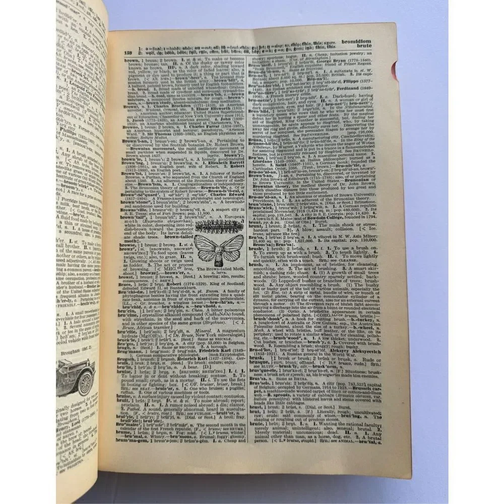 1926 Vintage‎ Antique XLTabbed & Illustrated Funk Wagnalls Dictionary Book